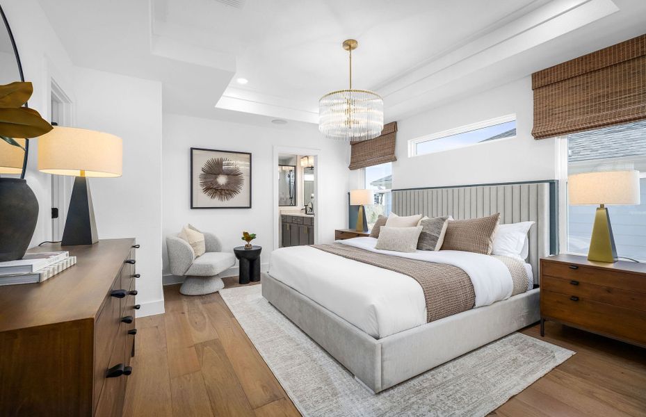 Representative furnished interior of a home built from the Maroon by Pulte Homes in Cameron Place, Austin (Image 27).