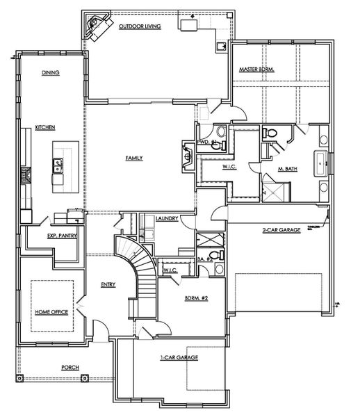 2D floor plan layout of this home in Santa Rita Ranch, Santa Rita Ranch, TX (Image 2).