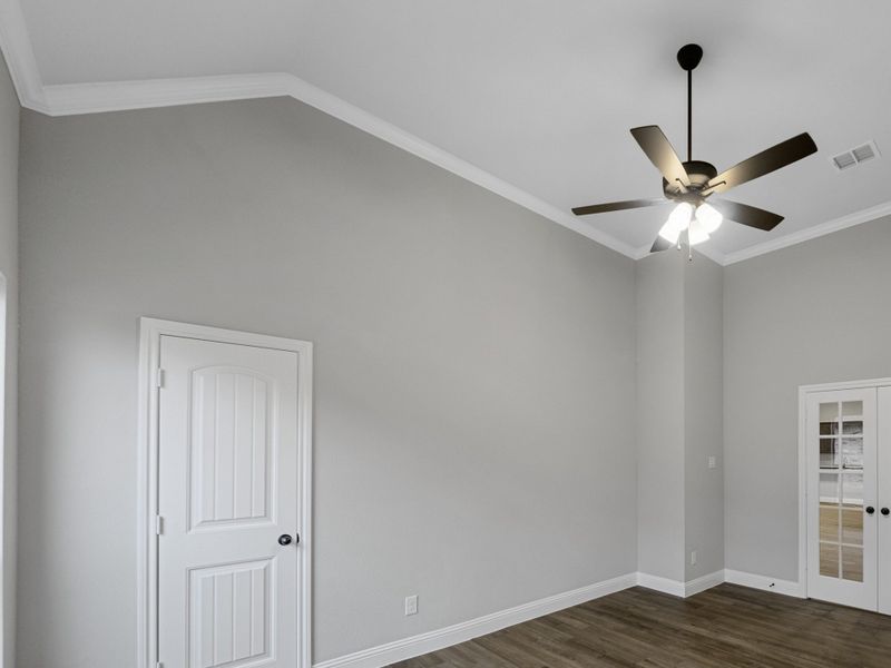 Representative unfurnished interior of a home built from the Eliot II by Robbie Hale Homes in High Meadows Estates, Nevada (Image 25). Representative unfurnished interior of a home built from the Eliot II by Robbie Hale Homes in High Meadows Estates, Nevada (Image 25).