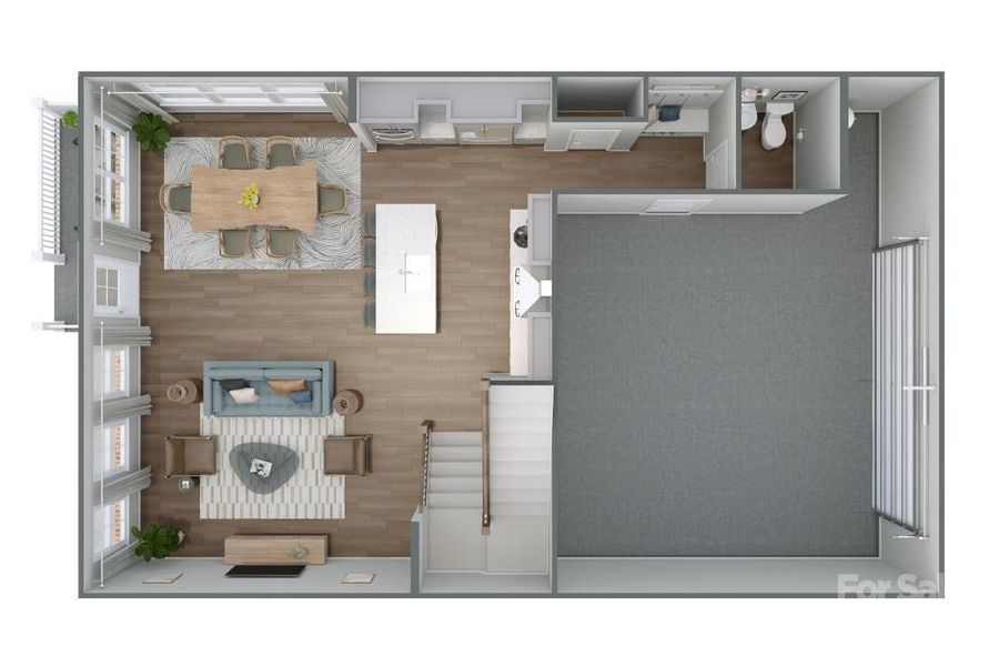 Trellis Plan 4 Rendering *actual finishes and structural options vary on this home