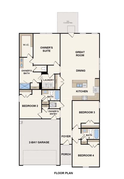 2D floor plan layout of this home in Reveille Estates, Bryan, TX (Image 3). 2D floor plan layout of this home in Reveille Estates, Bryan, TX (Image 3).