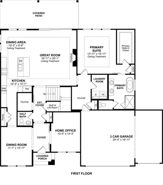 Stunning Malmo floor plan by K. Hovnanian Homes. 1st Floor shown. *Prices, plans, dimensions, features, specifications, materials, and availability of homes or communities are subject to change without notice or obligation.