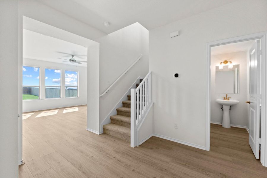 Spacious, unfurnished interior of a new home in Salerno - Classic Collection, Round Rock (Image 24). Spacious, unfurnished interior of a new home in Salerno - Classic Collection, Round Rock (Image 24).