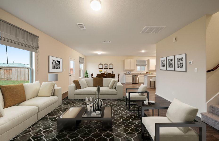 Furnished interior in a model home at Summerlyn in Leander (Image 31).