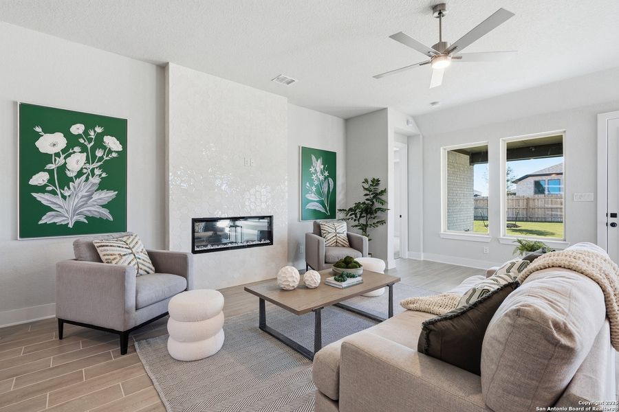 Furnished interior view inside a new home in Alsatian Oaks, Castroville (Image 6).