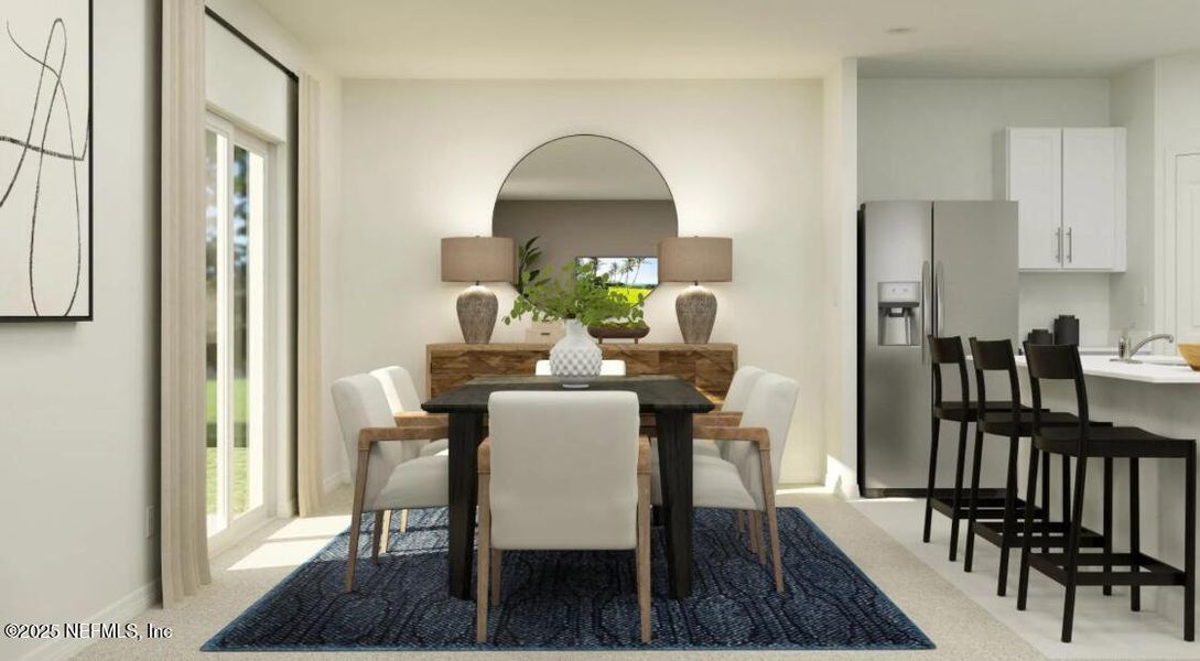 Furnished interior view inside a new home in Holstein Crossing: Holstein Crossing 40s, Green Cove Springs (Image 11). Furnished interior view inside a new home in Holstein Crossing: Holstein Crossing 40s, Green Cove Springs (Image 11).