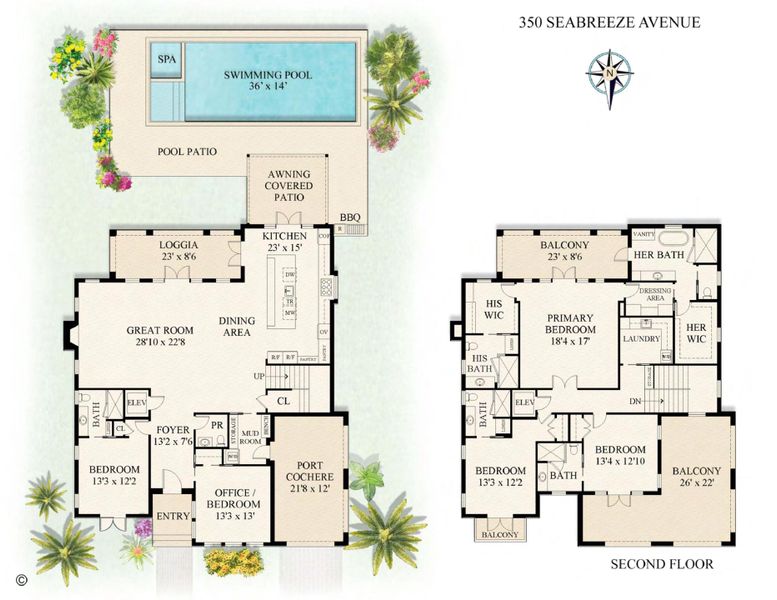 350 Seabreeze Ave - Floor Plan