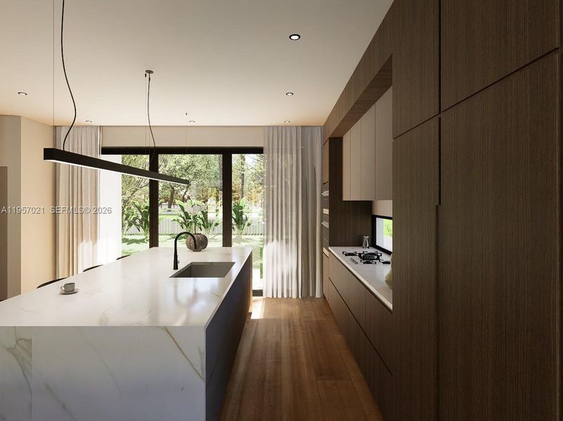 Furnished interior view inside a new home in , Hollywood (Image 8).