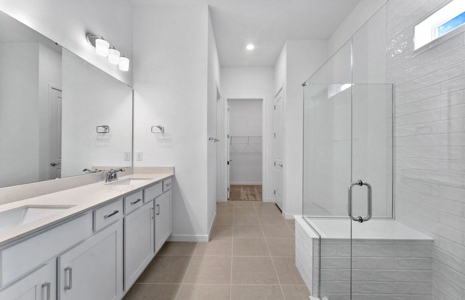 Owner's Bath with Dual Sinks & Walk-In Shower