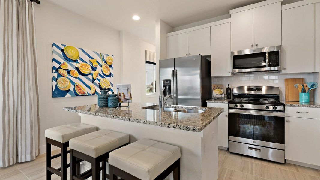 Furnished interior view inside a new home in Saddle Creek Twinhomes, Georgetown (Image 8). Furnished interior view inside a new home in Saddle Creek Twinhomes, Georgetown (Image 8).