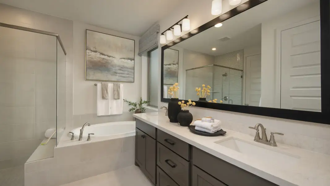 Furnished interior view inside a new home in Lakes of Cane Island, Katy (Image 9).