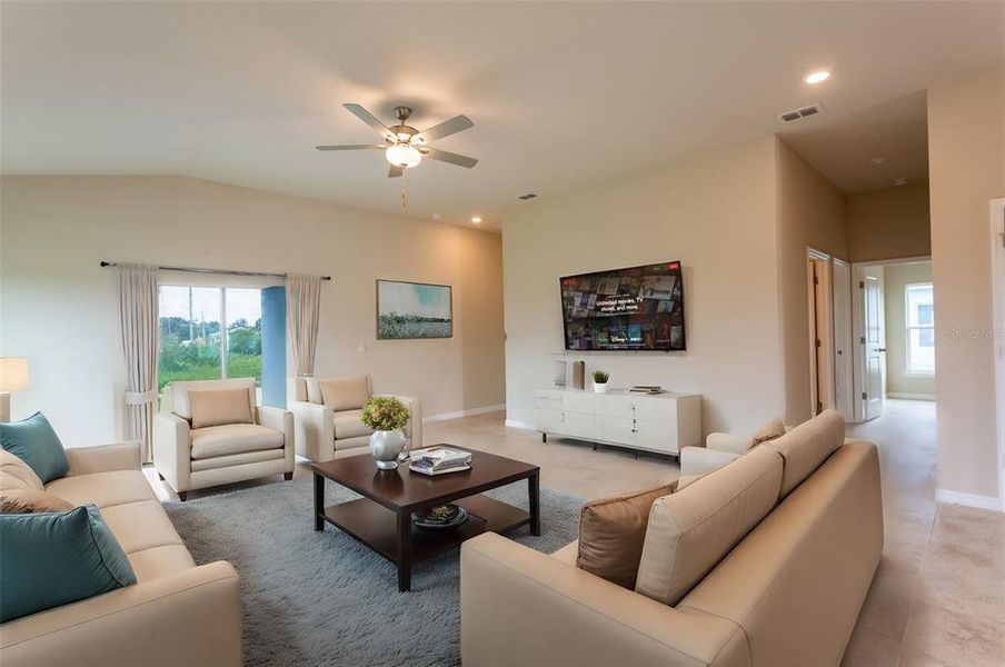 Furnished interior view inside a new home in , Lehigh Acres (Image 7). Furnished interior view inside a new home in , Lehigh Acres (Image 7).