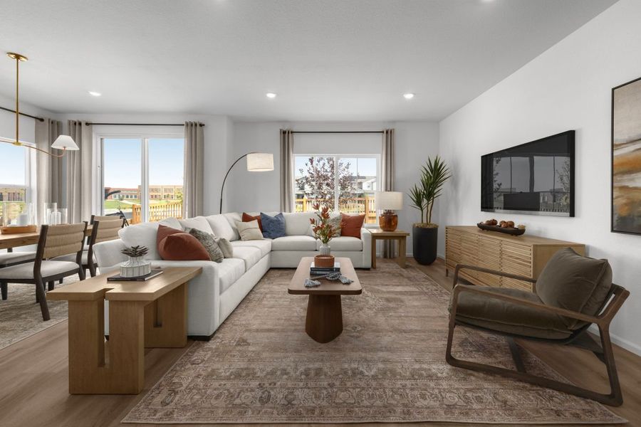 Representative furnished interior of a home built from the 1818 Modeled by KB Home in Brighton Crossings, Brighton (Image 8).
