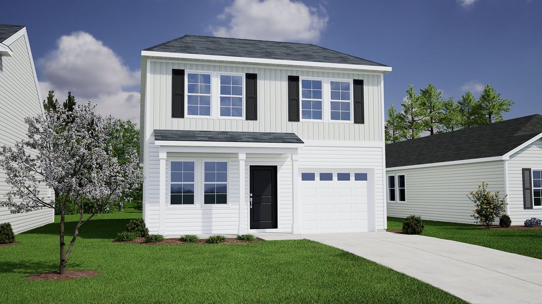 Representative exterior photo of a completed home built from the Atkinson - Genesis Value Collection by Mungo Homes in Evergreen, Spartanburg, SC (Image 4).