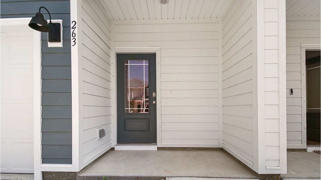 Representative exterior details of a home built from the Palm Interior by D.R. Horton in Caballeros Estates Townhomes at Hombre, Panama City Beach (Image 3). Representative exterior details of a home built from the Palm Interior by D.R. Horton in Caballeros Estates Townhomes at Hombre, Panama City Beach (Image 3).
