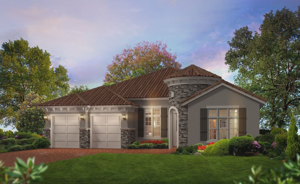 Representative exterior photo of a completed home built from the Costa Mesa by ICI Homes in The Conservatory at Hammock Beach, Palm Coast, FL (Image 2).