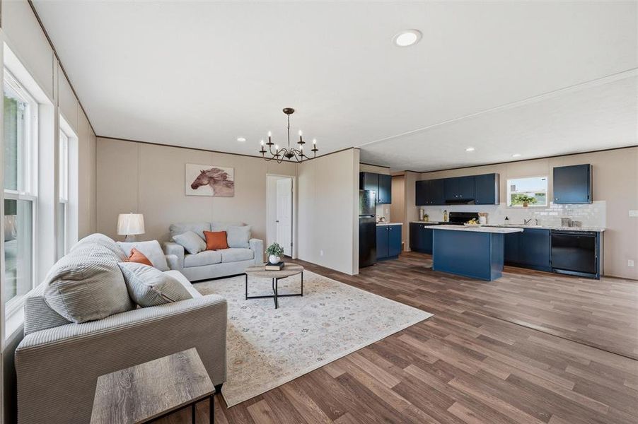 Furnished interior view inside a new home in , Joshua (Image 7).