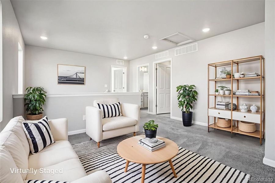 Furnished interior view inside a new home in Parkway at Prairie Center Village, Brighton (Image 12).
