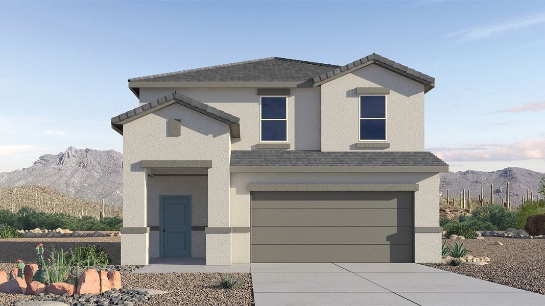Representative exterior photo of a completed home built from the Grace by D.R. Horton in Coronet at Gladden Farms, Marana, AZ (Image 1).