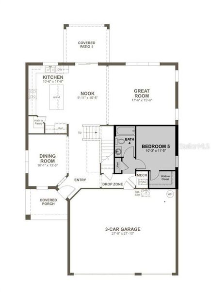 2D floor plan layout of this home in Rye Manor at Legacy Preserve, Parrish, FL (Image 3). 2D floor plan layout of this home in Rye Manor at Legacy Preserve, Parrish, FL (Image 3).