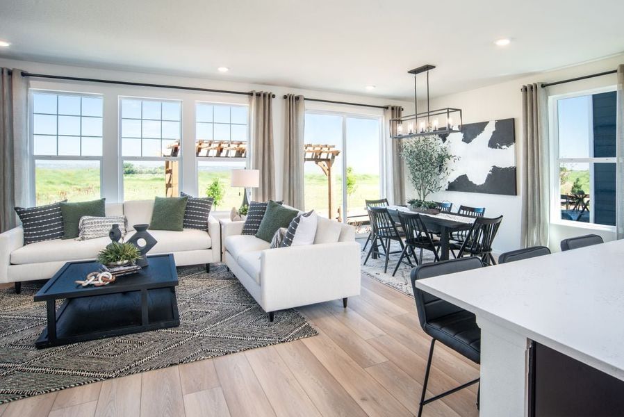 Representative furnished interior of a home built from the 1590 by KB Home in Brighton Crossings, Brighton (Image 5).