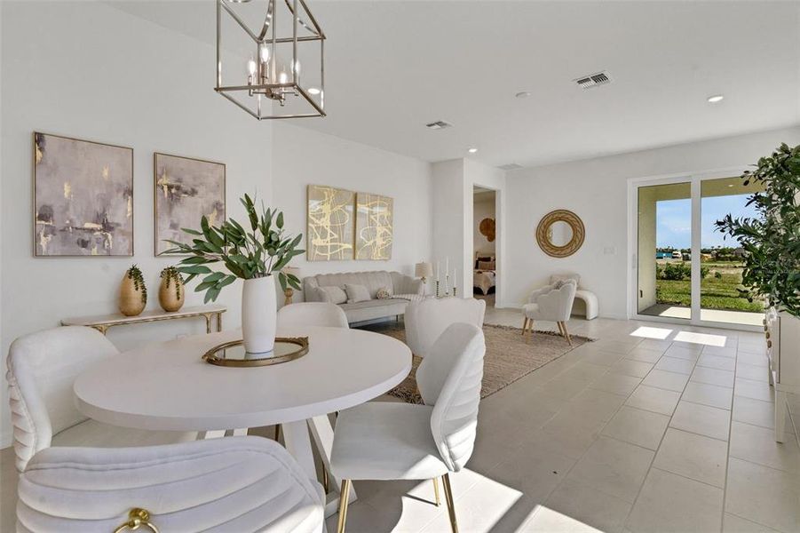 Furnished interior view inside a new home in Creekside Run at Babcock Ranch, Punta Gorda (Image 16).