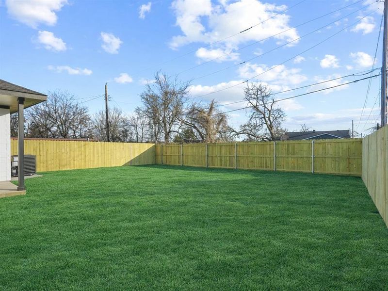 View of fenced backyard View of fenced backyard