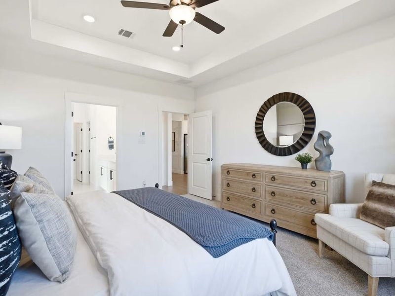 Furnished interior view inside a new home in Mercer Meadows, Royse City (Image 17).