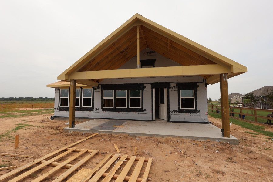 Backyard with huge covered patio - still under construction!