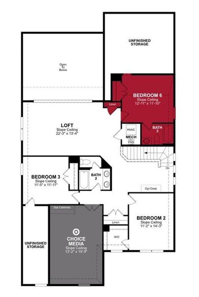 Beazer Homes Spiritas Ranch Blackburn floorplan.