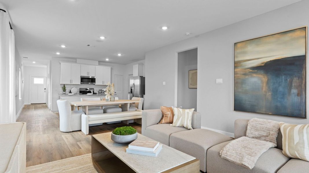 Furnished interior view inside a new home in Lakes at Westland Ranch, League City (Image 9).