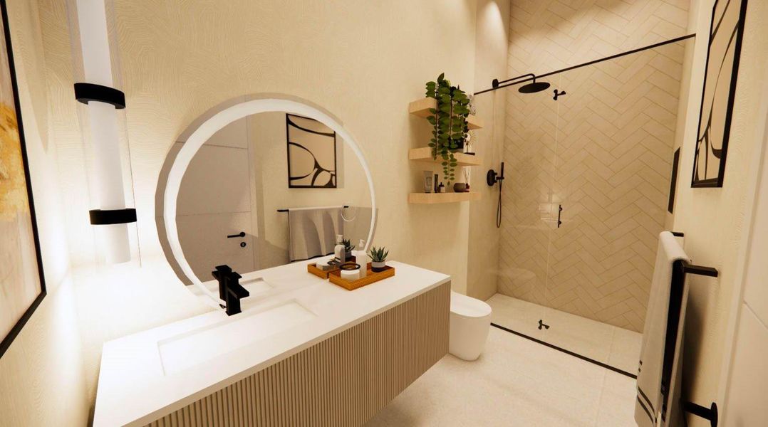 Furnished interior view inside a new home in , Dania Beach (Image 2).