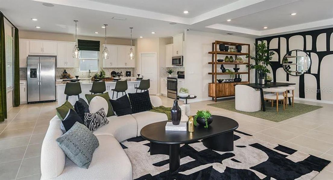 Furnished interior view inside a new home in The Cove at West Port, Port Charlotte (Image 16). Furnished interior view inside a new home in The Cove at West Port, Port Charlotte (Image 16).