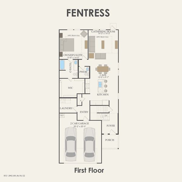2D floor plan layout for the Fentress by Centex in Pinara Pines, Conroe, TX (Image 3). 2D floor plan layout for the Fentress by Centex in Pinara Pines, Conroe, TX (Image 3).