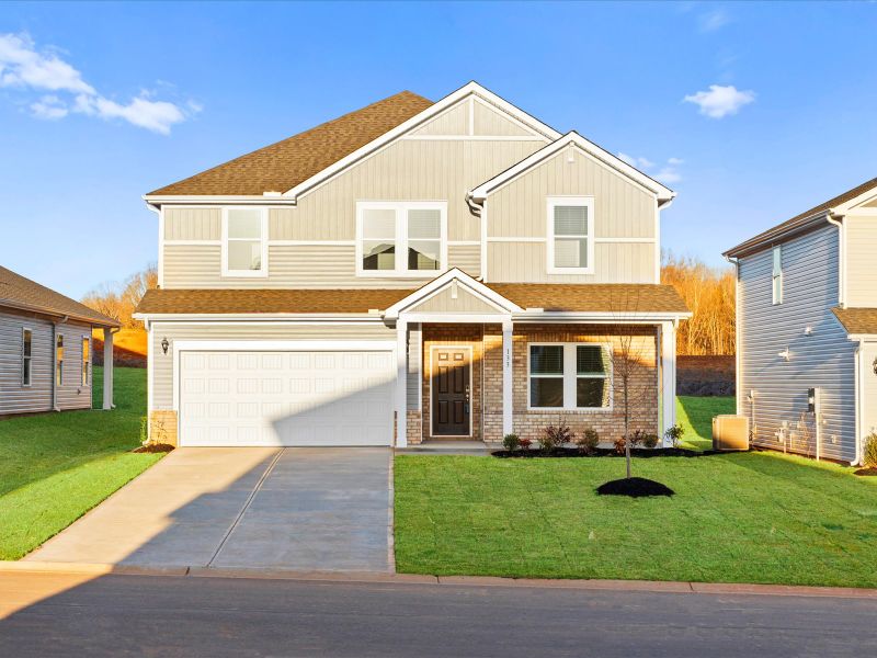 Representative exterior photo of a completed home built from the Chatham by Meritage Homes in Shiloh Valley, Piedmont, SC (Image 12). Representative exterior photo of a completed home built from the Chatham by Meritage Homes in Shiloh Valley, Piedmont, SC (Image 12).