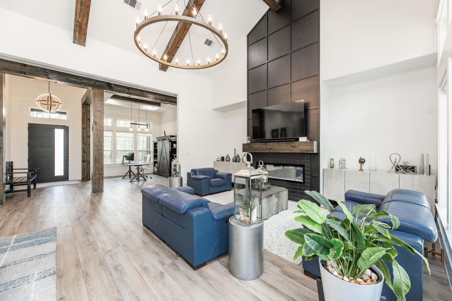 Furnished interior view inside a new home in , Willis (Image 11).