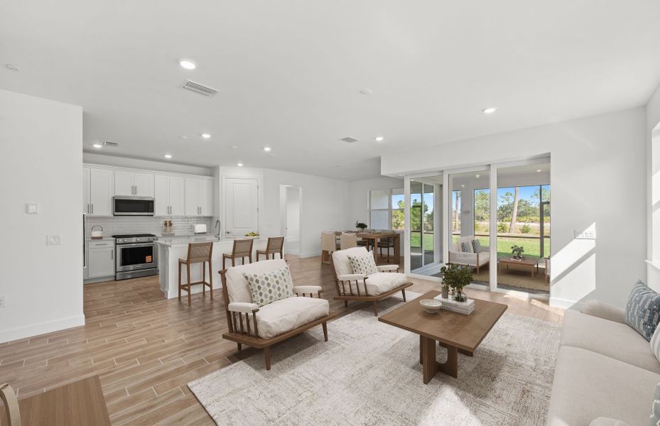 Furnished interior view inside a new home in TerraWalk at Babcock Ranch, Alva (Image 6).