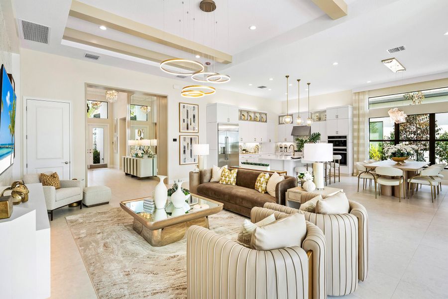 Representative furnished interior of a home built from the Kendall by GL Homes in Valencia Del Mar (55+), Boynton Beach (Image 9).