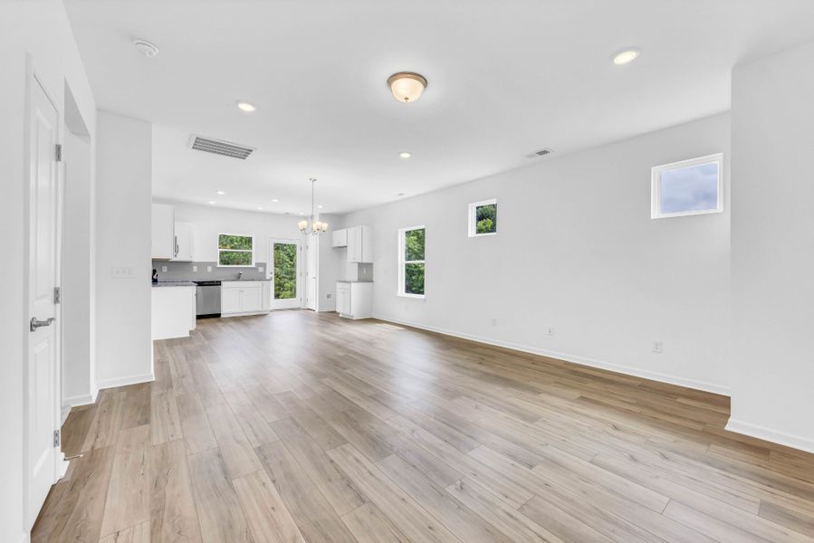 Wide open spacious, bright living/dining/kitchen area!