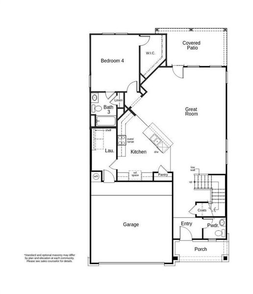 This floor plan features 4 bedrooms, 3 full baths, 1 half bath and over 2,500 square feet of living space.