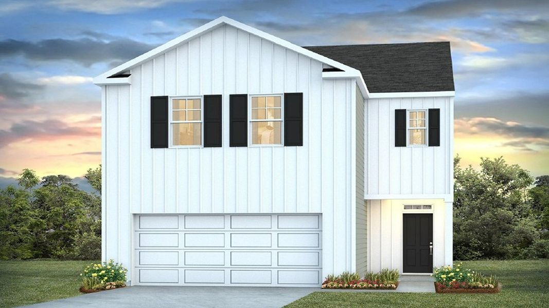 Front exterior of a new home in Rice Hope, Port Wentworth, GA, highlighting curb appeal (Image 2).