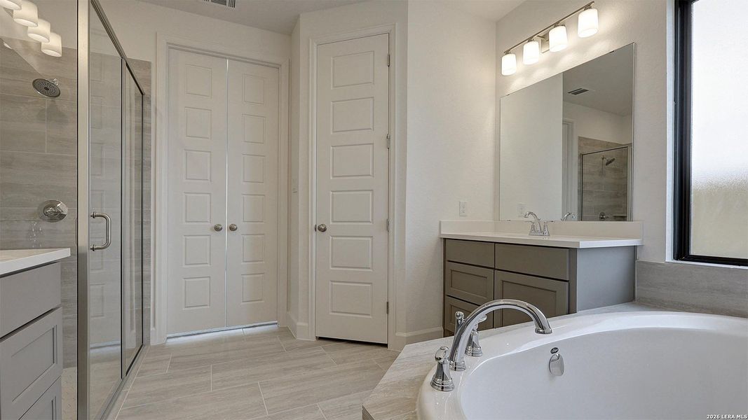 Furnished interior view inside a new home in Ladera, San Antonio (Image 13). Furnished interior view inside a new home in Ladera, San Antonio (Image 13).