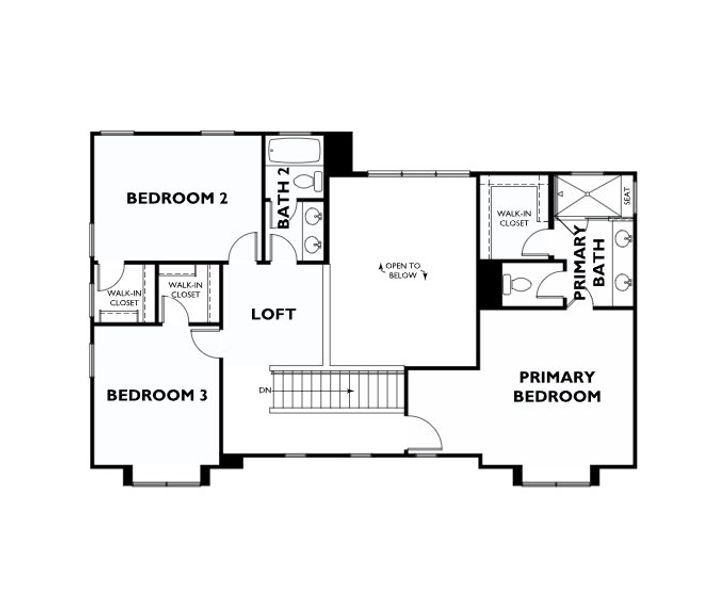 2D floor plan layout of this home in Lucere at Windell Woods, Tega Cay, SC (Image 4). 2D floor plan layout of this home in Lucere at Windell Woods, Tega Cay, SC (Image 4).