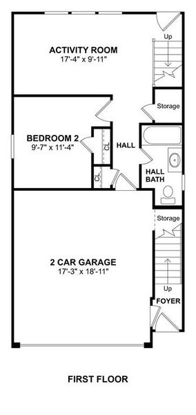 The Radcliffe II floor plan by K. Hovnanian Homes. 1st Floor shown. *Prices, plans, dimensions, features, specifications, materials, and availability of homes or communities are subject to change without notice or obligation.