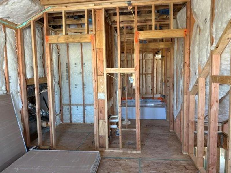Framed interior space awaits customization to create your ideal living environment.