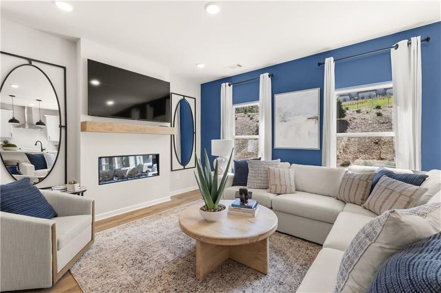 Furnished interior view inside a new home in The Bluffs, Canton (Image 18).