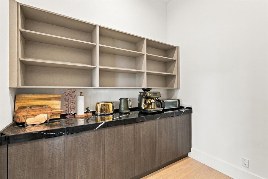 Custom Pantry with Prep Counter Custom Pantry with Prep Counter