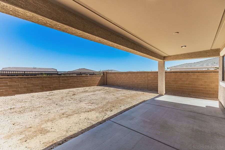 Exterior details and patio area of a home in Forté at Granite Vista, Waddell (Image 3).