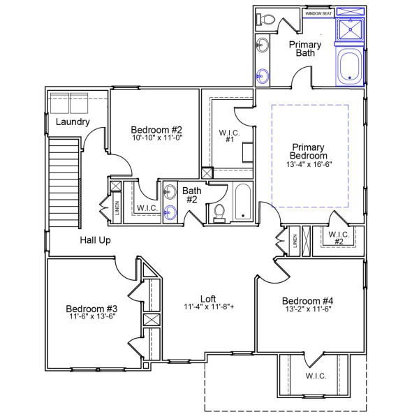 2D floor plan layout of this home in Pebble Branch, Chapin, SC (Image 3).