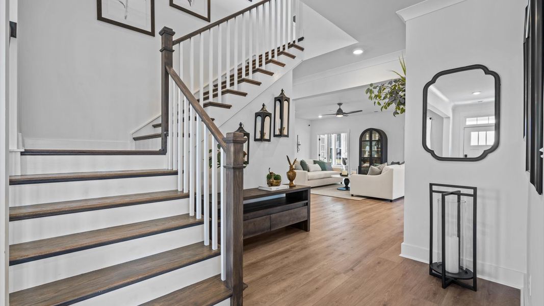 Representative furnished interior of a home built from the Stonehaven by DRB Homes in Rosemary Grove, Greenville (Image 6).